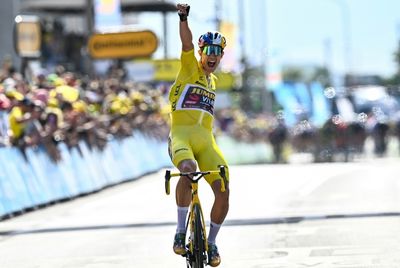 Van Aert wins Tour de France stage four to extend overall lead