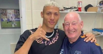 Richarlison pictured back at Everton after completing £60million Tottenham transfer