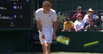 Young Wimbledon star splits opinion with cheeky 'tweener' serve to win match