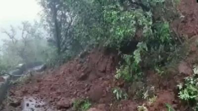 Landslide near Pratapgad fort in western Maharashtra after heavy downpour; no casualties