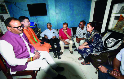 UP Deputy Chief minister Brajesh Pathak meets family members of deceased Dr Deependra Singh