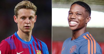 Frenkie De Jong reacts to Man Utd completing Tyrell Malacia transfer