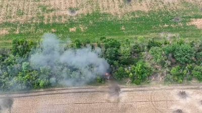 Ukrainian Forces Take Out Russian Armored Personnel Carrier