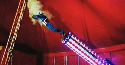 Human cannonball dressed as Captain America suffers horror injuries in circus act