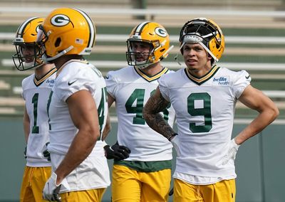 Rookies Christian Watson, Romeo Doubs hilariously attempt to paint Packers logo