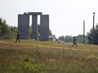 A Georgia monument, seen by some as satanic, was damaged from a predawn explosion