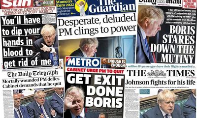 ‘Get exit done’: UK front pages mix incredulity with PM’s message of defiance