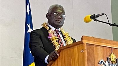 Solomon Islands Prime Minister Manasseh Sogavare thanks China, refuses to answer questions from Australian press