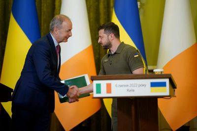 ‘We stand with Ukraine’, Irish leader says on first visit to nation