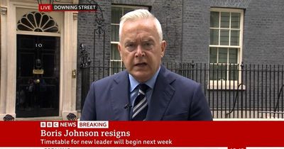 BBC viewers' message to Huw Edwards as Boris Johnson gives resignation speech