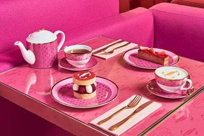 Jimmy Choo opens hot pink cafe in Harrods