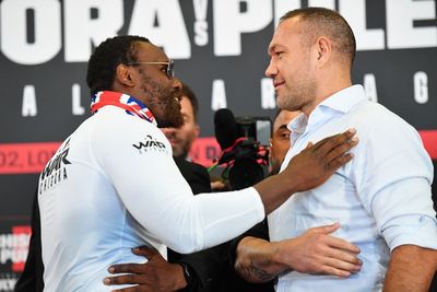 Derek Chisora wages ‘war’ on Kubrat Pulev as pair grapple on stage