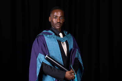 New Doctor Who Ncuti Gatwa collects honorary degree from Royal Conservatoire