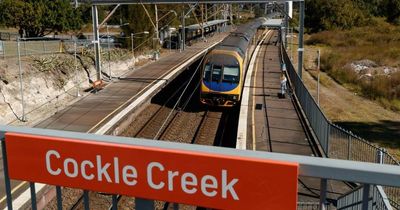 Train line flooded at Cockle Creek, services cut 'until further notice'