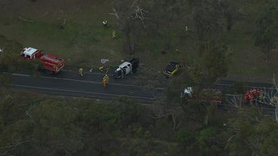 One dead after multi-vehicle crash at Coimadai, north-west of Melbourne