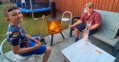 I purchased this reduced firepit for roasting marshmallows with my boy