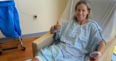 Horror as shark takes chunk out of wife's leg as water turns red with blood