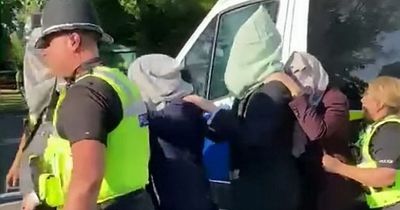Police escort group of teenage boys to their school prom