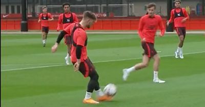 'Oh yes please!' - Harvey Elliott leaves James Milner stunned in Liverpool training