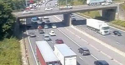 M1 multi-vehicle crash leaves spillage and at least 8 miles of traffic between J28 and J29a