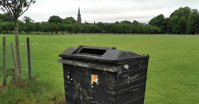Edinburgh residents fume over burnt grass and mess left in Meadows just '40ft from bin'