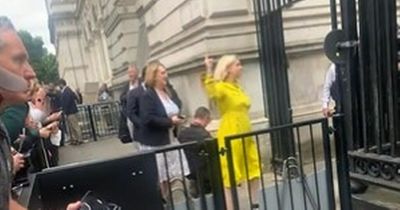 Tory MP Andrea Jenkyns sticks middle finger up at 'Bye Boris' crowd sparking fury