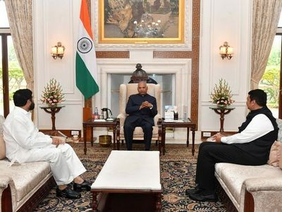 Maharashtra CM Shinde, Dy CM Fadnavis call on President Ram Nath Kovind