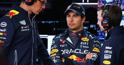 Sergio Perez reacts as F1 stewards hit Red Bull ace with grid punishment after qualifying