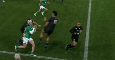 New Zealand v Ireland controversy as flying All Black wipes out Ireland star and escapes red card