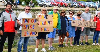 Spike Island protest after dramatic drop in water levels