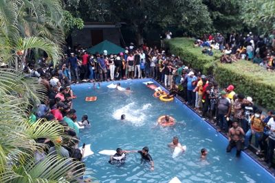 Pool party to celebrate storming of Sri Lanka's presidential palace