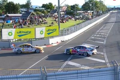 Townsville Supercars: Van Gisbergen wins despite last corner clash