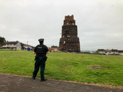 Man dies after fall from bonfire in Northern Ireland