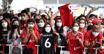 Liverpool receive incredible airport welcome as squad arrive in Thailand for tour