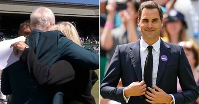 John McEnroe hugs Sue Barker as legendary Wimbledon broadcaster hosts for final time