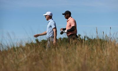 Tiger Woods’ swing at St Andrews ‘looks as good as ever’, says Justin Thomas