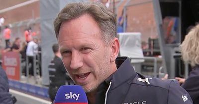 Christian Horner cracks Lewis Hamilton joke after George Russell and Sergio Perez contact