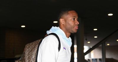 Raheem Sterling pictured in London preparing for £50m Chelsea transfer from Man City