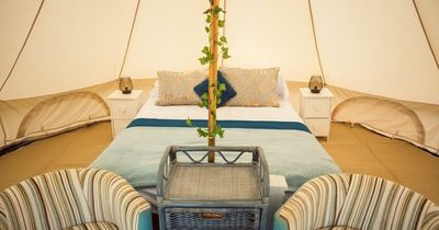 Go glamping in a giant tent with its own double bed in Cheshire