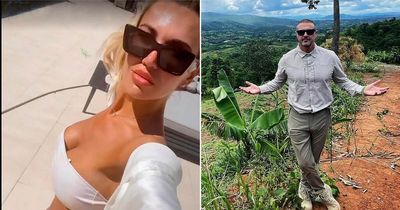 Christine McGuinness and Paddy poles apart as she suns herself with him in Thailand