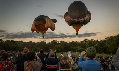 Skywhale grounded after Ballarat winds rip ‘quite big’ gash in balloon sculpture