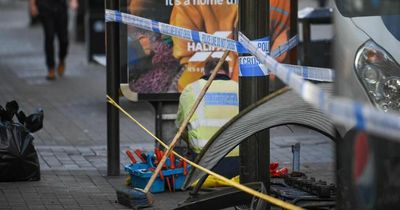 Woman dies as double-decker bus crashes into bus shelter in Manchester