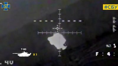 Ukrainian Intelligence Strike Drones Destroy Three Russian Tanks And Infantry Vehicle In One Swoop