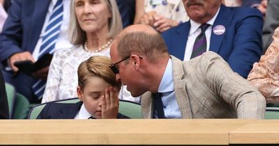 Prince William's panicked warning to George as he meets Wimbledon champion Djokovic