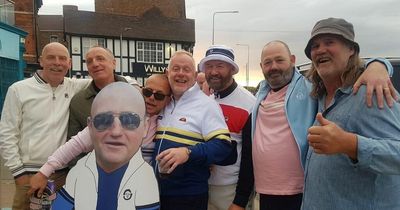 Pals go on night out with cardboard cutout of beloved friend who died from bowel cancer