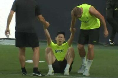 Harry Kane and Son Heung-min collapse as Antonio Conte oversees gruelling Tottenham training session