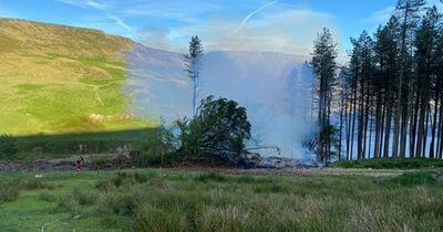 Smoke seen for miles after fire breaks out near Dovestone Reservoir during day of soaring temperatures