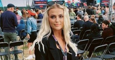 Lucy Fallon 'serves iconic looks' as she rocks festival style in a smart suit