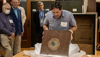 Field Museum gets crates of spotted limestone — but it’s not floor tiles