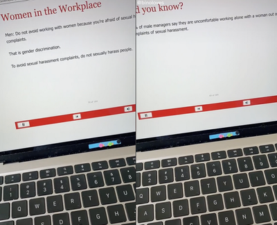 Woman sparks debate after sharing blunt sexual harassment training she took at work
